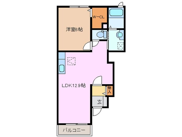 津駅 徒歩28分 1階の物件間取画像